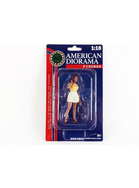 American Diorama 76309 Miniaturauto Gelb Weiß - B09W4JVMK8