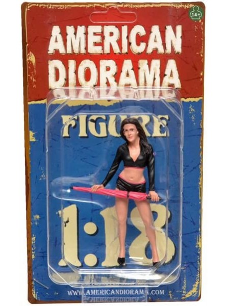 American Diorama – 77435 – Figur Umbrella Girl I – Echelle 1 18 – Schwarz Rosa - B06X1GPJZ3