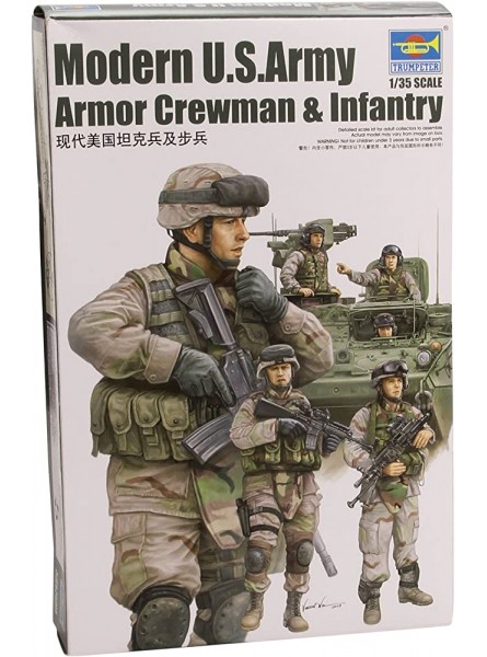 Trumpeter 00424 Modellbausatz Modern U.S. Army Armor Crewman & Infantry - B002HVZU9Q