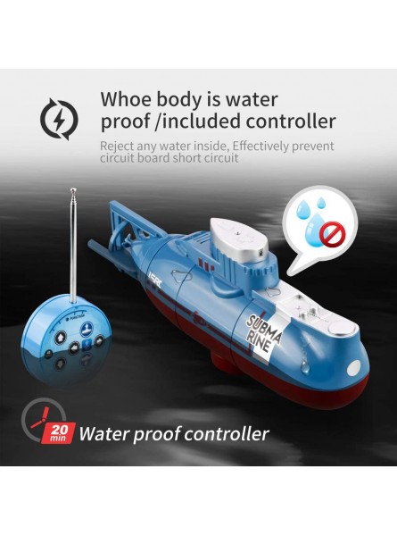 Adepe Mini-RC-U-Boot 6-Kanal-Geschwindigkeits-Funkfernsteuerungs-U-Boot-Elektro-RC-Boot Unterwasser-Drohnenboot für Kinder Kinderspielzeug Geeignet für Schwimmbecken See Wasserspielzeug - B0B3NYJTN3
