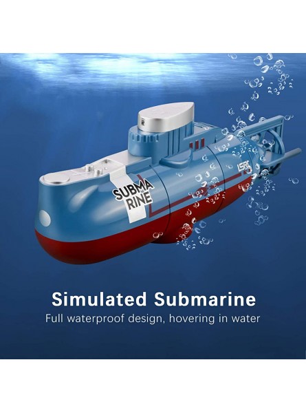 Dilwe Mini ferngesteuertes U-Boot 6-Kanal-Steuerung 0,5 m Tauchgang 360 ° drehbar Simulierte U-Boot-Spielzeugmodell-Aquariumdekoration - B08TTDNFMC