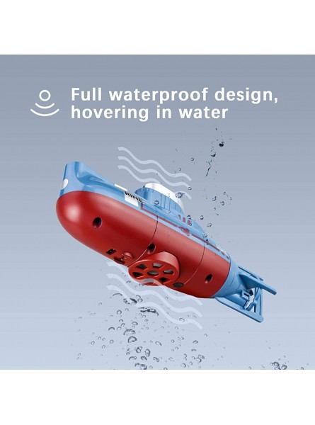Dilwe Mini ferngesteuertes U-Boot 6-Kanal-Steuerung 0,5 m Tauchgang 360 ° drehbar Simulierte U-Boot-Spielzeugmodell-Aquariumdekoration - B08TTDNFMC