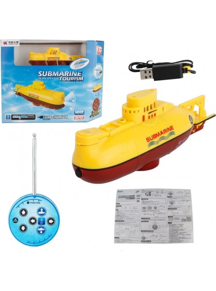 JLLING Kunststoff-Modell-U-Boot-Schiff elektrisches Spielzeug wasserdichtes Tauchen im Wasser Indoor-Spielzeug Kinder Mini-RC-Wasserboot Spielzeug ferngesteuertes Boot für Aquarienbecken Kinde - B09TP9FTWH