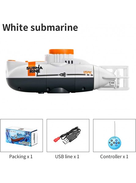 osmanthus Ferngesteuertes Boot RC U-Boot Mini 6CH USB Lade Elektronisches Wasser Spielzeug Wasserdicht Tauchen für Schwimmbad Aquarium Kinder Geschenk - B09LD2C95T