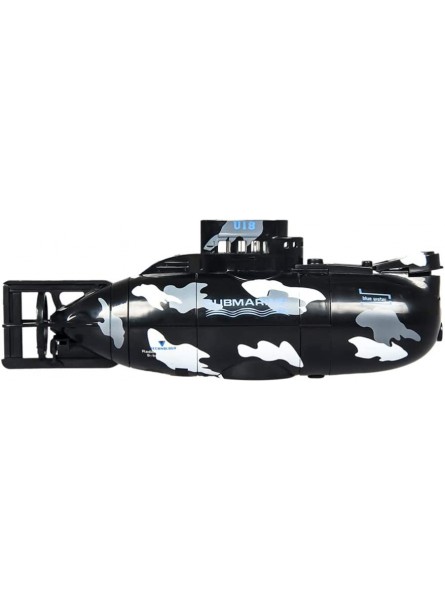 Toyvian Mini RC U-Boot ferngesteuertes Boot Schiff Militärmodell 3,7 V Elektronisches Wasserspielzeug Wasserdicht Tauchen für Schwimmbad Fischtank Kinder Geschenk schwarz - B084VF9KSK