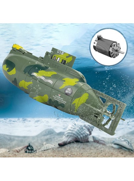 Unbekannt Ferngesteuertes U-Boot Mini-Simulation Militärisches ferngesteuertes U-Boot-Spielzeug 25 Minuten Ausdauer-U-Boot Modell-Intelligentes Spielzeug für KinderGrün - B083Z5QJJS
