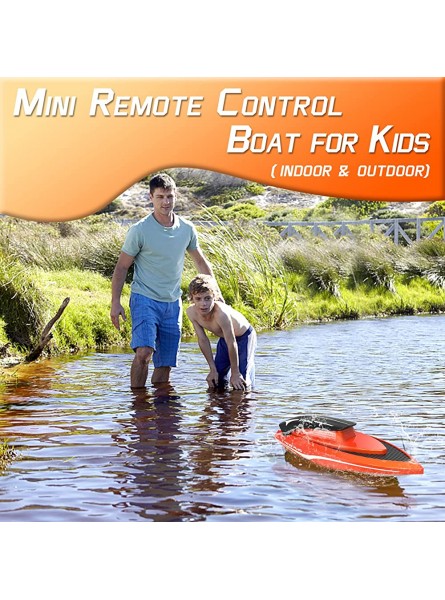 Ushining Ferngesteuertes Boot für Kinder ab 6 Jahren Wiederaufladbares RC Boot 2,4 GHz Wasserdichtes RC Boot Mini RC Boot für Kinder Rennboot für Pools und Seen - B0B2PL7RMN