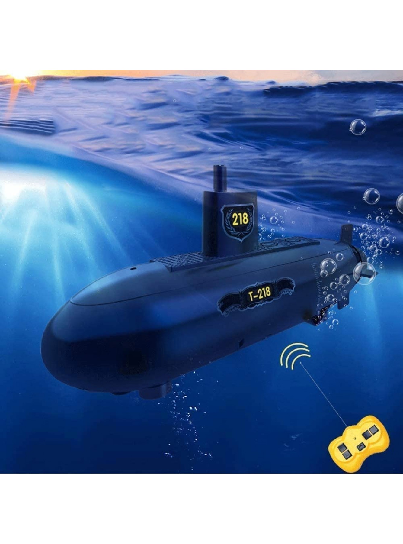 wangch RC U-Boot-Boot 6CH Elektro-U-Boot RC-Bootsmodell für Kinder Erwachsene Hobby-Spielzeug Geschenke-Lustiges wiederaufladbares RC-Mini-U-Boot-Fernbedienung Unterwasserschiff Spielzeug - B0B21FGW43