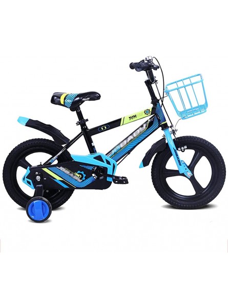 COUYY Kinderfahrräder Kinderfahrräder Jungen und Mädchen Fahrräder V-Bremsen Magnesium-Legierungsräder Fahrräder mit Trainingsrädern,Blau,16 - B0928WK6J8