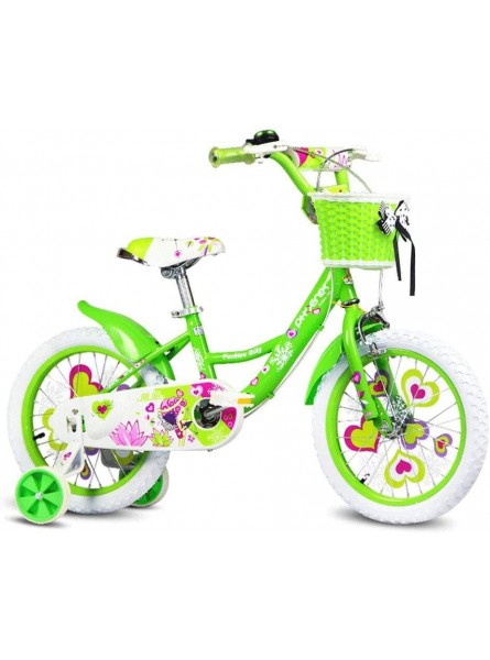 XBSLJ Kinder Fahrrad Klappräder Kinderfahrrad 14-Zoll-Mädchen Radfahren 3-6 Baby Bike Kinderwagen aus Kohlenstoffstahl Pink Grün Blau Farbe: Grün - B08FBZFXG2