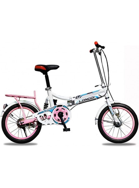 XBSLJ Kinder Fahrrad Klappräder Kinderfahrräder 16-Zoll-Fahrräder Klappfahrräder aus kohlenstoffhaltigem Stahl 4-7 Jahre Alter Kinderwagen weiß blau schwarz und weiß rot rosa weiß weiß gr - B08FBYLGCB