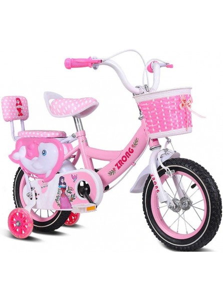 XBSLJ Kinder Fahrrad Klappräder Kinderfahrräder 4-7-jährige Mädchen Fahrrad 16-Zoll-Kinderwagen Fahrräder aus kohlenstoffhaltigem Stahl Pink Lila Blau Farbe: Pink - B08FBYMFCX