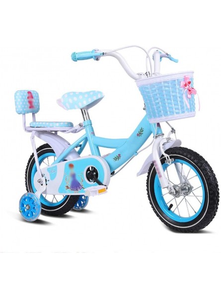 XBSLJ Kinder Fahrrad Klappräder Mädchen rsquo; s Fahrrad blau rosa lila Kinderfahrrad für Alter 2-8 groß 35,4"-53,1" Stützräder Körbe Sitze - B08FBYNTLW