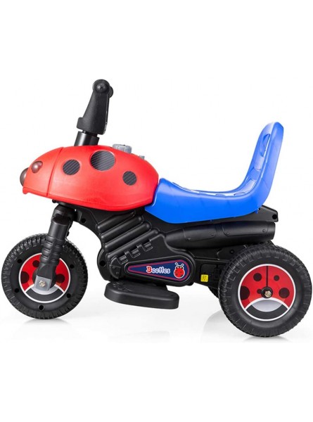 RSTJVB Fahren Sie auf Spielzeug Kinder Fahren auf Motorrad 3 Räder Spielzeug Elektroauto Fußpedal elektrisch motorisiertes Fahrrad für Jungen Mädchen,Rot - B08S738BQF