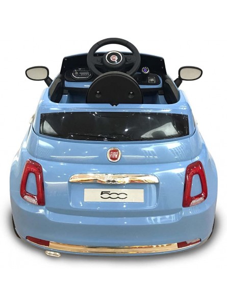 Tachan Elektrisches Fahrzeug FIAT 500 blau für Kinder Akku 6 V und mit Funksteuerung r c 2,4 g Lichter Hupe und Zündung 711T00643 CPA Toy GROPU Trading S.L. - B09MSGPPK4