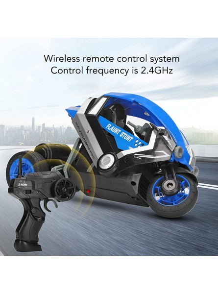 JUMZ RC Drift Autocycle Spielzeug 2,4 GHz RC Drift Motorrad Schnelle und genaue Reaktion Super Anti-Interferenz mit Ladekabel für den Außenbereich Blau - B0BCH3H1HL