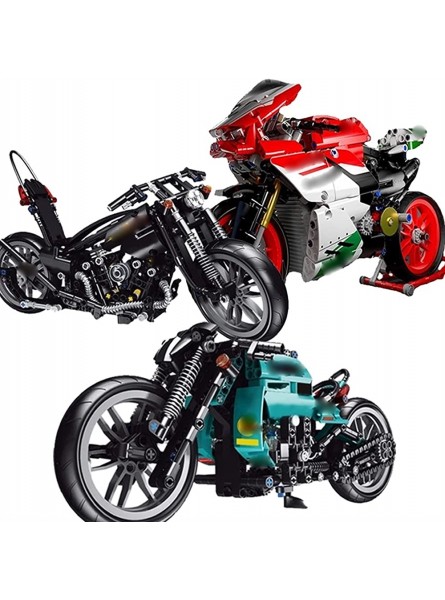 MISTJIA Motorrad Motorradrennen Moto Fahrzeugmodell Bausteine ​​Motorradziegel Spielzeug Geschenke für Kinder Hobbys für Erwachsene Für Ducati Color : Red - B0BCZ1PQW6