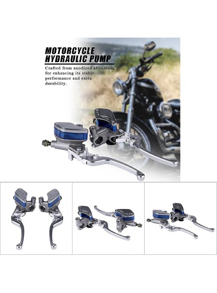 Motorrad-Hydraulikpumpe Paar 22mm CNC-Motorrad-Hydraulikbremspumpe Kupplungsgeberzylinderhebel EinstellbarTitanfarbe - B09F6NQ1Y2