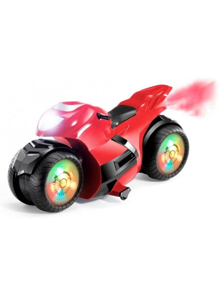 QUITOKA RC Motorrad Uhr Induktion 1:8 Stunt Drift Motorrad Kinder Elektro Doppel Fernbedienung Spielzeugauto Mit LED Mit Sprühlicht 10km h 360° In-situ Rotation - B0B8B1DG67