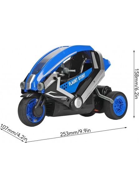 RC Drift Autocycle Spielzeug Schnelle und Genaue Reaktion DreiräDriges Strukturdesign Super StöRungsfreies RC-Drift-Motorrad mit Ladekabel FüR den AußEnbereich Blau - B0BJ1STRP7