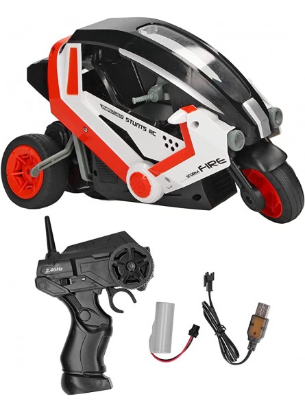 RC Drift Motorrad dreirädriges RC Drift Autocycle Spielzeugdesign mit Kinderladekabel Orange - B0BDXQBYQK