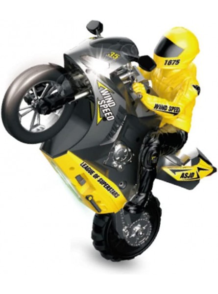 UJIKHSD Rc Motorrad Spielzeug Ferngesteuerte Motorräder 360 ° Action Rotierendes Drift Stunt Motorrad 2WD Hochgeschwindigkeits Rc Motorräder 2,4 GHz Funkgesteuertes Rennmotorrad Mit Sound Und Licht - B0BCYQ3P3Q